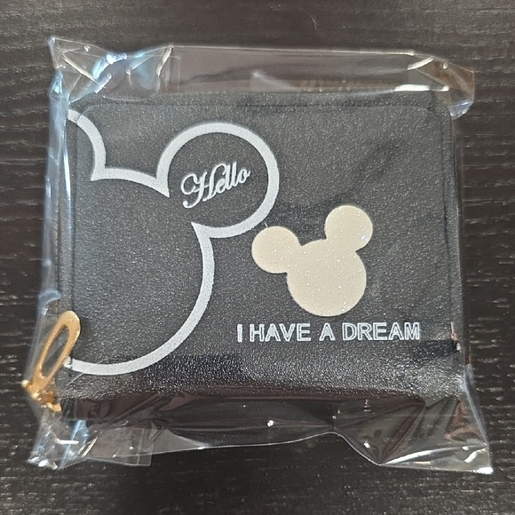 Handbags - Black Wallet with Mickey Mouse Design